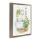 Stupell Industries Serene Bathroom Interior with Greenery Framed Floater Canvas Wall Art